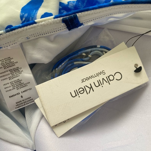 Calvin Klein blue and white one piece bathing suit - Picture 8 of 13